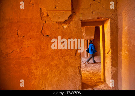 Castillo del desierto Al-Kharaneh. Jordania, Oriente Medio Foto Stock