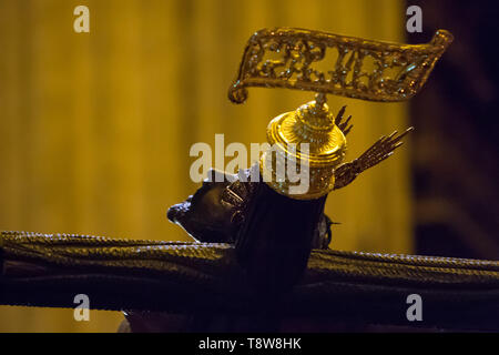 Siviglia il Consiglio delle Confraternite celebra la Via Crucis con la scultura del Santo Cristo della scadenza, appartenente alla fratellanza chiamato 'del Museo". Siviglia, Spagna, 10 marzo, 2014 Foto Stock