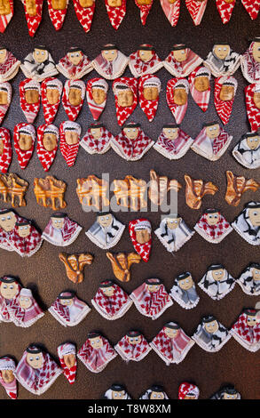 Artesanía tradicional pañuelo. Jordania, Oriente Medio Foto Stock