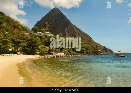 Montagne Piton in Santa Lucia Foto Stock