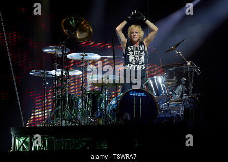 Banda Scorpions performing live a Stadium Foto Stock