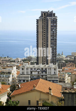 Vista di Les Moneghetti distretto. Principato di Monaco Foto Stock