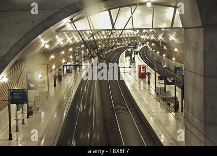 Stazione ferroviaria di Les Moneghetti distretto. Principato di Monaco Foto Stock