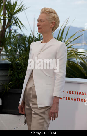 Cannes, Francia. 15 Maggio, 2019. Cannes, Francia. 15 Maggio, 2019. L'attrice Tilda Swinton presso i morti non muoiono pellicola fotografica chiamata presso la 72a Cannes Film Festival, mercoledì 15 maggio 2019, Cannes, Francia. Photo credit: Doreen Kennedy/Alamy Live News Foto Stock