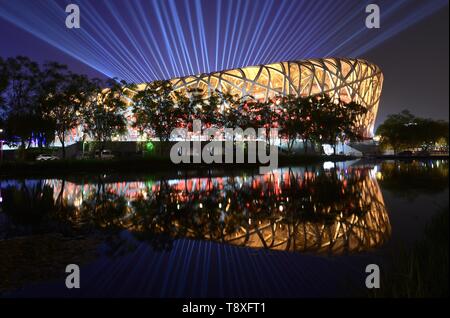 (190515) -- Pechino, 15 maggio 2019 (Xinhua) -- Un asiatici cultura carnevale è tenuto durante la conferenza sul dialogo di civiltà asiatiche (CDAC) presso il National Stadium, o il nido e a Pechino, capitale della Cina, 15 maggio 2019. (Xinhua/Li ha) Foto Stock