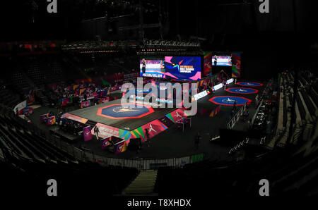 Nazionale Centro Taekwondo, Manchester, Regno Unito. 15 Maggio, 2019. Taekwondo Campionati del Mondo, giorno 1; all'interno dell'Arena di Manchester stabilite per il mondo di tae kwon do credito campionati: Azione Plus sport/Alamy Live News Foto Stock