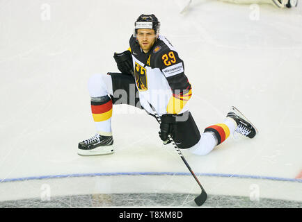 Kosice, la Slovacchia. 15 Maggio, 2019. NHL Pro Player Leon DRAISAITL, DEB 29 (Edmonton lubrificatori) GERMANIA - SLOVACCHIA Deutschland - Slowakei Turno preliminare gruppo A IIHF Hockey su ghiaccio ai campionati mondiali di Kosice, Slovacchia, Slowakei, 15 maggio 2019, STAGIONE 2018/2019, Credito: Peter Schatz/Alamy Live News Foto Stock