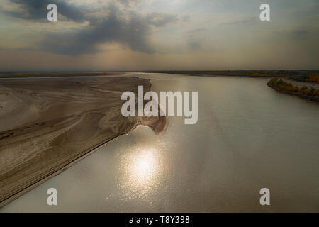 Uzbekistan: attraversando il oxus (Amu Darya) Foto Stock