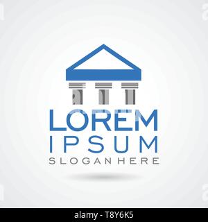 Studio Legale modello Logo. Logo di vettore di modello Illustrazione Vettoriale