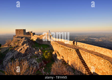 Il castello medievale di Marvão. Alentejo, Portogallo Foto Stock
