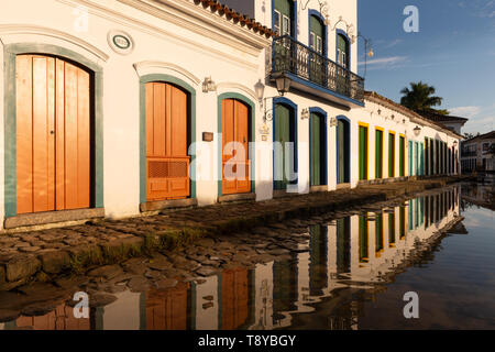 Centro storico di Paraty, in stato di Rio de Janeiro, Brasile Foto Stock