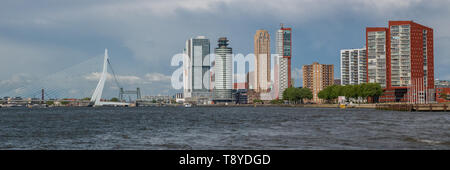 Rotterdam - De Rotterdam - Nuovo fiume Meuse - spedizione Nieuwe Maas river & porto di Rotterdam Paesi Bassi economia - economia olandese - Olandese commerce Foto Stock