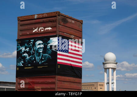 Gail Halvorsen, Aeroporto Tempelhof di Berlino Foto Stock