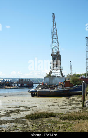 Abbassare Upnor, Kent, Regno Unito Foto Stock