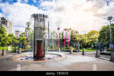 Sydney Australia, 22 Dicembre 2018 : Fontana Morshead gate del Royal Botanic Garden di Sydney NSW Australia Foto Stock
