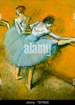 Balletto, Edgar Degas, ballerini al barre, pittura impressionista, circa 1900 Foto Stock