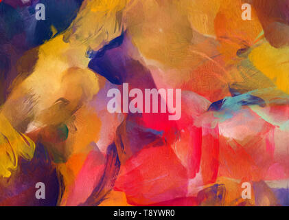 Astrazione dipinti ad olio per la vendita, stock. Il design creativo di sfondo a trama con tratti di pennello. Art decor a parete stampa. Abstract pattern fatti a mano. Co Foto Stock