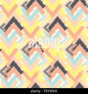Vector seamless colorato modello etnico con le frecce, tribale ornamento. Modello etnico. Modello senza giunture. Adulto libro da colorare il design della pagina. Vettore Illustrazione Vettoriale