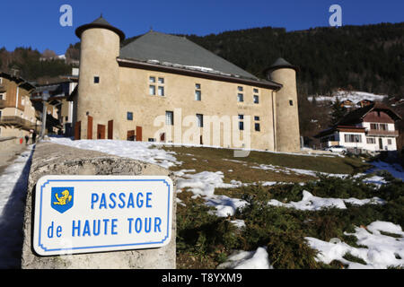 Maison forte Haute-Tour. Saint-Gervais-les-Bains. Alta Savoia. La Francia. Foto Stock