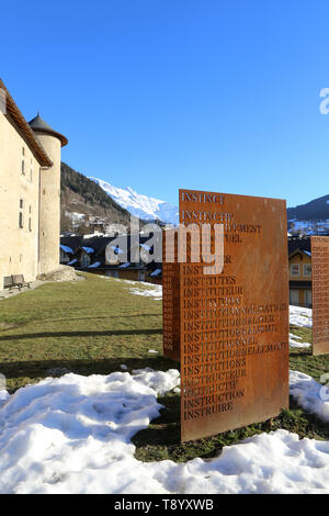 Maison forte Haute-Tour. Saint-Gervais-les-Bains. Alta Savoia. La Francia. Foto Stock