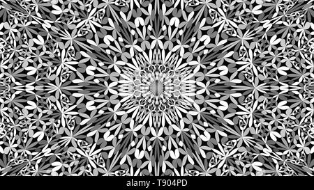 Grigio botanico astratta ornato mandala sfondo pattern Illustrazione Vettoriale