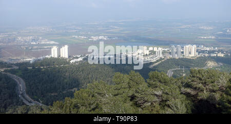 Panorama di Haifa Israel Foto Stock