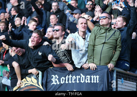 SITTARD, Paesi Bassi, 15-05-2019, calcio, Olandese, Fortuna Sittard - Feyenoord, eredivisie Fortuna Sittard Stadium, stagione 2018-2019, Feyenoord suporters Foto Stock