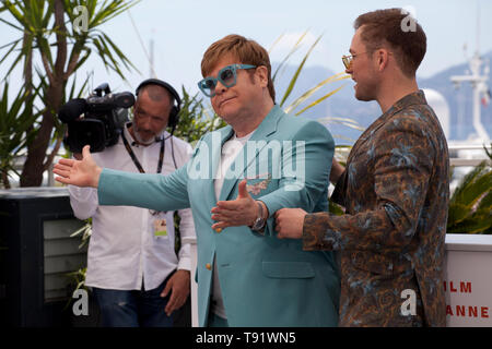 Cannes, Francia. 16 maggio 2019. Sir Elton John e Taron Egerton a Rocketman pellicola fotografica chiamata presso la 72a Cannes Film Festival, giovedì 16 maggio 2019, Cannes, Francia. Photo credit: Doreen Kennedy/Alamy Live News Foto Stock