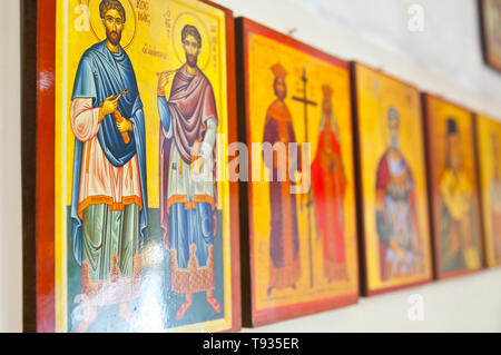 La Iglesia ortodoxa griega de San Jorge. Madaba. Jordania, Oriente Medio Foto Stock