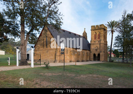 San Paolo Chiesa Anglicana sulla Mount Street Murrurundi in alto la Hunter Valley, Nuovo Galles del Sud, Australia, è stata consacrata Oct 13th 1877 Foto Stock