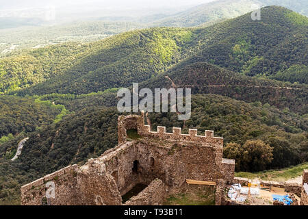 Montsoriu castello in Catalogna Foto Stock