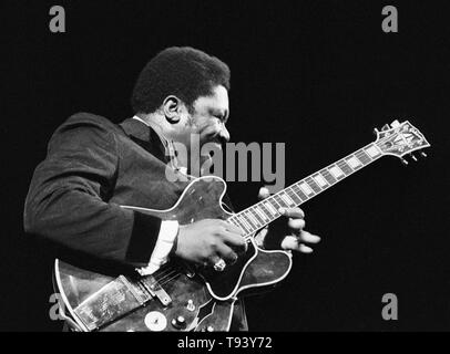 BB King Amsterdam, Concertgebouw, Paesi Bassi - 1972, (foto Gijsbert Hanekroot) *** Caption locale *** B.B. Re Foto Stock