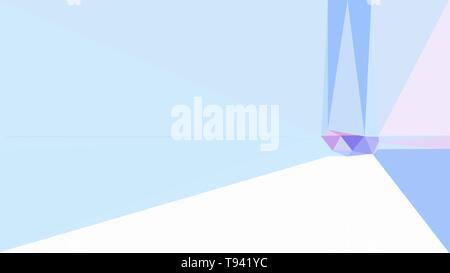 La lavanda, emissione di fumo bianco e blu cielo chiaro colore di sfondo con triangoli. triangoli stile di diversa dimensione e forma geometrica semplice sfondo per Foto Stock