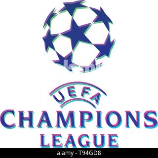 Il logo ufficiale della UEFA CHAMPIONS LEAGUE CAMPIONATO vettore isolato Illustrazione Vettoriale