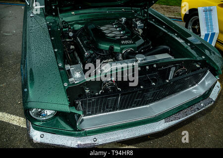 Un 1968 Ford Mustang GT 289 sul display statico a Goodwood 2017 Foto Stock