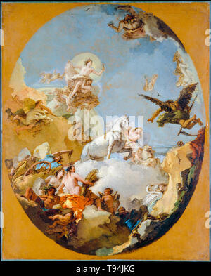 Il Chariot di Aurora, dipinto rococò del 18th secolo di Giovanni Battista Tiepolo, 1760-1769 Foto Stock