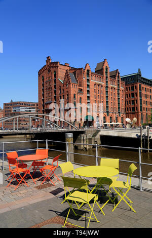 Vista al Museo Marittimo, Hafencity di Amburgo, Germania, Europa Foto Stock