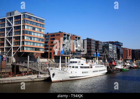 Sandtorharbor, histoprical navi, Amburgo, Germania, Europa Foto Stock