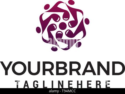 Nota logo design concept vettore modello Illustrazione Vettoriale