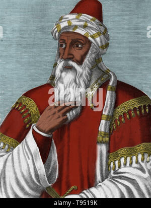 Salah ad-Din Yusuf ibn Ayyub (1138-1193) era un musulmano curda, che divenne il primo Sultano d Egitto e Siria, e fondò la dinastia ayyubide. Al culmine della sua potenza, la sua sultanato incluso Egitto, Siria, Mesopotamia, Hejaz, Yemen, e parti del Nord Africa. Sotto la sua guida, il suo esercito sconfitto i crociati nella battaglia di Hattin, aprendo la strada alla sua recuperando della Palestina, che erano stati sequestrati dalla Fatimid Egiziani dai Crociati 88 anni prima. Foto Stock