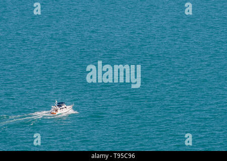 Vista aerea motonautica sul Lago Michigan Foto Stock