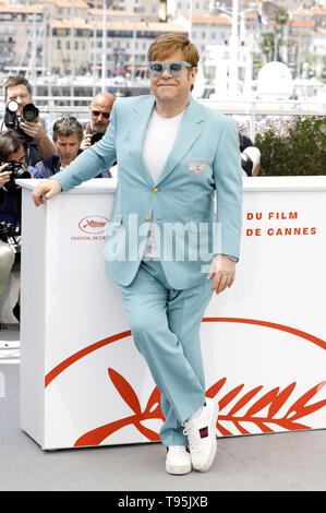 Cannes, Francia. 16 Maggio, 2019. Elton John al 'Rocketman' photocall durante la 72a Cannes Film Festival presso il Palais des Festivals il 16 maggio 2019 a Cannes, Francia | Utilizzo di credito in tutto il mondo: dpa/Alamy Live News Foto Stock