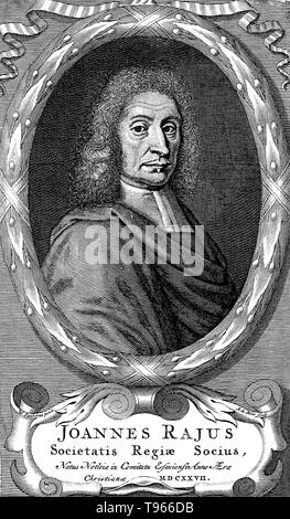 John Ray (novembre 29, 1627- 17 gennaio 1705) era un naturalista inglese, talvolta indicato come il padre della lingua inglese storia naturale. Ha pubblicato importanti opere di botanica, zoologia e teologia naturale. La sua classificazione delle piante nella sua Historia Plantarum, è stato un passo importante verso la tassonomia moderna. Egli è stato il primo a dare una definizione biologica di il termine specie. Foto Stock