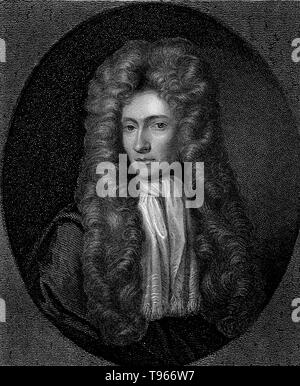 Robert Boyle (25 gennaio 1627 - 31 dicembre 1691) era un irlandese filosofo naturale, chimico, fisico e inventore. Egli è considerato oggi come il primo moderno chimico, e uno dei pionieri della moderna sperimentale metodo scientifico. Morì nel 1691 all'età di 64. Ritratto di Frederic Kerseboom non datato. Foto Stock