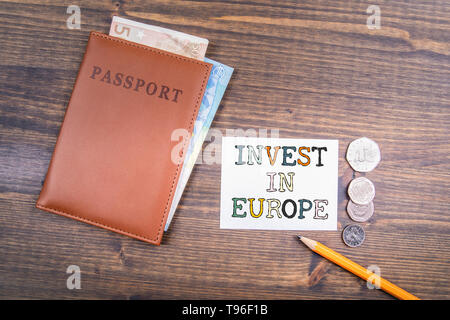 Investire nel concetto di Europa Foto Stock