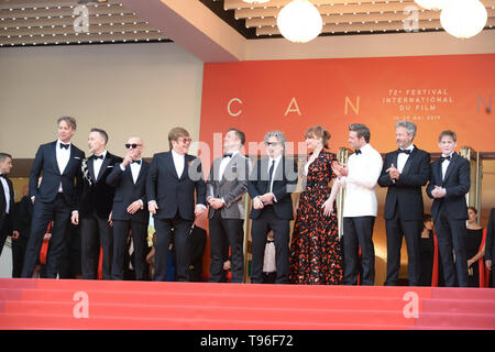 16 maggio 2019 - Cannes, Francia - ''Rocketman " Red Carpet - Cannes 2019 : Giles Martin, Adam Bohling, Richard Madden, Direttore Dexter Fletcher, Taron Egerton, Sir Elton John, David arredare, Kit Connor e Bryce Dallas Howard frequentare lo screening di ''Rocketman'' durante la 72annuale di festival di pellicola di Cannes il 16 maggio 2019 a Cannes, Francia. (Credito Immagine: © Federico InjimbertZUMA filo) Foto Stock