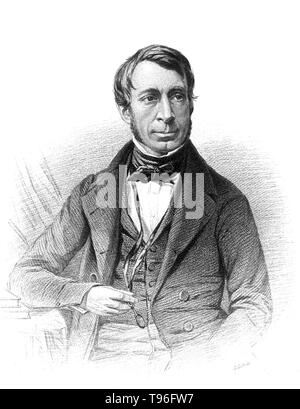 George Biddell Airy (Luglio 27, 1801 - 2 gennaio 1892) era un inglese un matematico e astronomo. I suoi molti successi includono il lavoro su orbite planetarie, misurando la densità media della terra, un metodo di soluzione di due-dimensionale di problemi di meccanica dei solidi e, nel suo ruolo di Astronomo Reale (1835-81), che istituisce Greenwich come la posizione del primo meridiano. Foto Stock