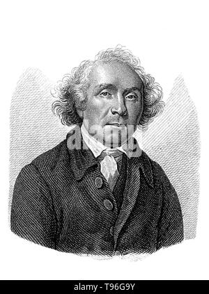 John Hunter (Febbraio 13, 1728 - 16 ottobre 1793) era un chirurgo scozzese. Egli è stato uno dei primi sostenitori di attenta osservazione, il metodo scientifico in medicina e un eccellente anatomista. Egli ha costruito una collezione di animali viventi cui scheletri e altri organi ha preparato come preparati anatomici. La sua morte in 1793 all'età di 65. Foto Stock