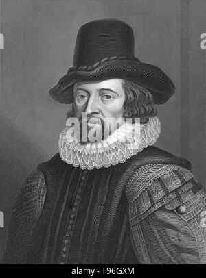 Francis Bacon (Gennaio 22, 1561 - Aprile 9, 1626) è stato un filosofo inglese, statista, scienziato, avvocato, giurista, autore e pioniere del metodo scientifico. Egli ha servito sia come Attorney General e Lord Cancelliere di Inghilterra. La sua carriera politica si è conclusa in disgrazia nel 1621. Dopo egli cadde in debito, una commissione parlamentare per l'amministrazione della legge gli ordinò di venti-tre conteggi separati di corruzione. Foto Stock