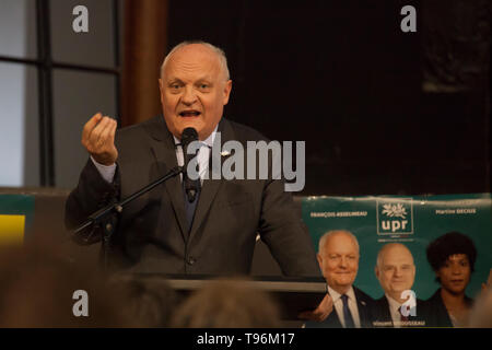 Francia: Riunione per il francese gli europei UPR con candidato François Asselineau Foto Stock